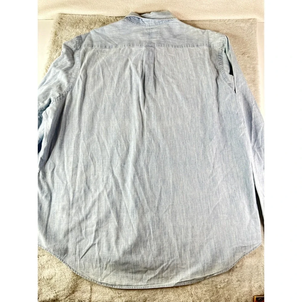 Vintage Polo Ralph Lauren Shirt Mens XL Chambray Oxford Pony Button Down Cotton - Picture 4 of 9